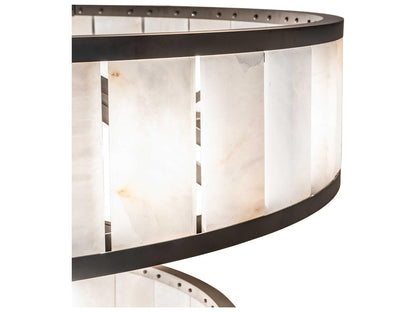 Meyda Hokaiseki 18-Light Chandelier in Oil Rubbed Bronze with Calcite Stone