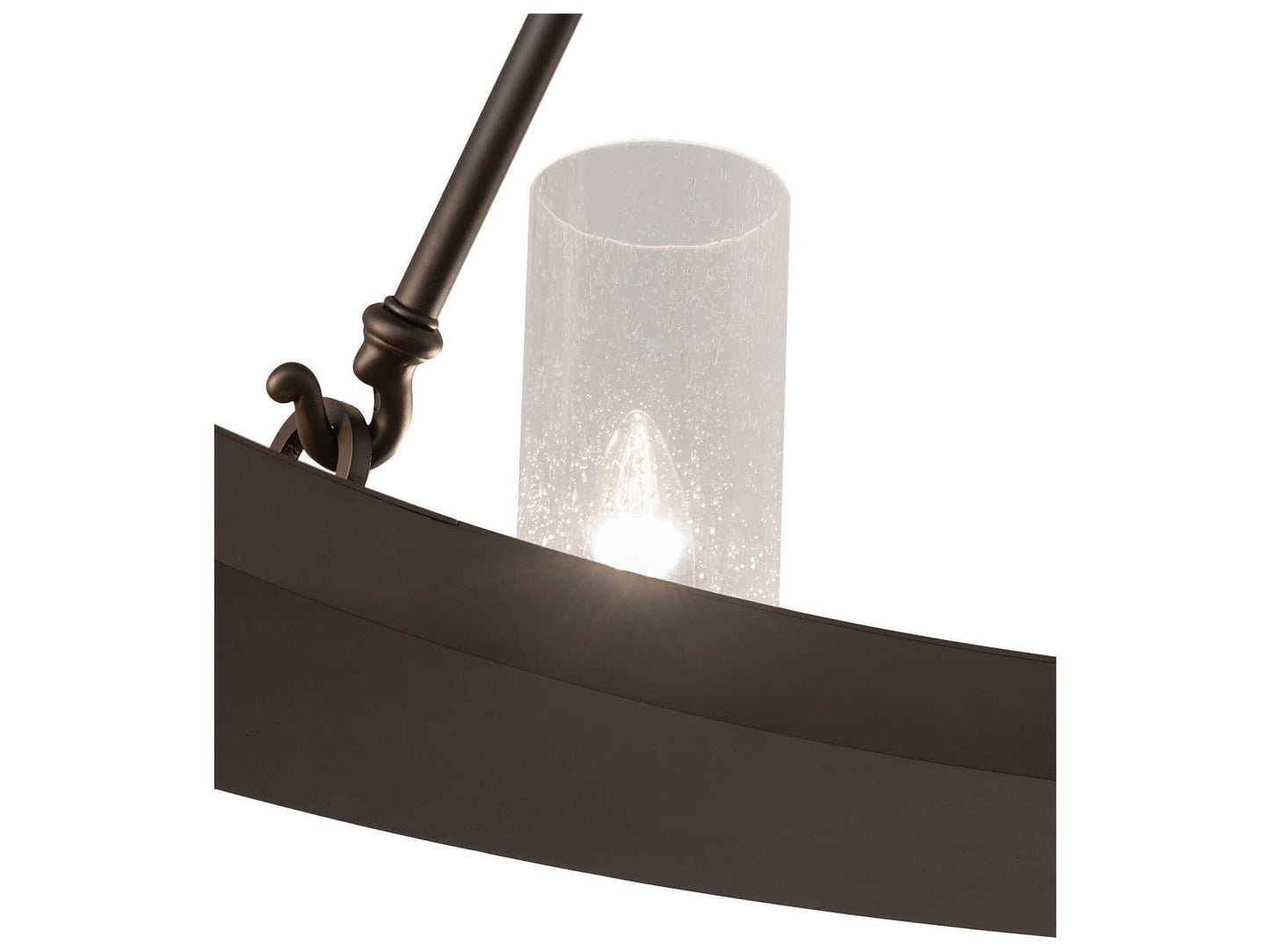Meyda Loxley 16-Light Oil Rubbed Bronze Cylinder Chandelier with Seeded Glass