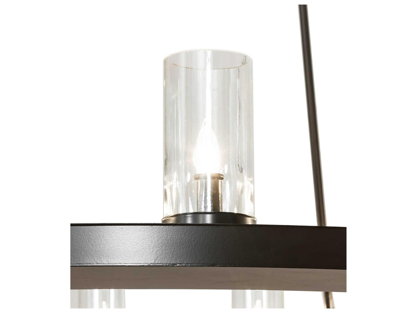 Meyda Loxley 20-Light Timeless Bronze Chandelier with Clear Glass Cylinders