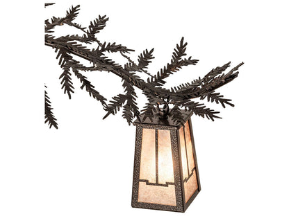 Meyda Pine Branch Valley View 12-Light Chandelier in Copper Vein