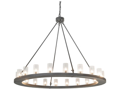 Meyda 20-Light Loxley Cylinder Chandelier in Charred Iron Gray