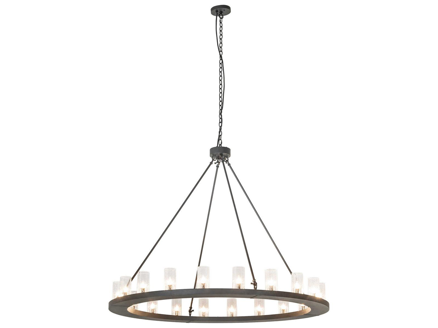 Meyda 20-Light Loxley Cylinder Chandelier in Charred Iron Gray