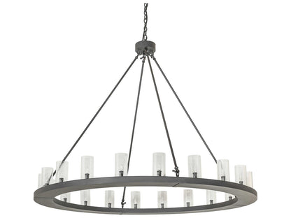 Meyda 20-Light Loxley Cylinder Chandelier in Charred Iron Gray