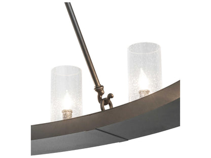 Meyda 20-Light Loxley Cylinder Chandelier in Charred Iron Gray