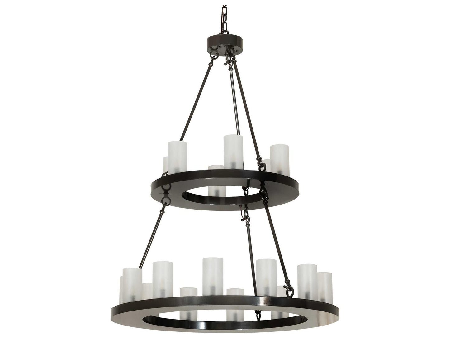 Meyda 18-Light Loxley Cylinder Tiered Chandelier in Oil Rubbed Bronze
