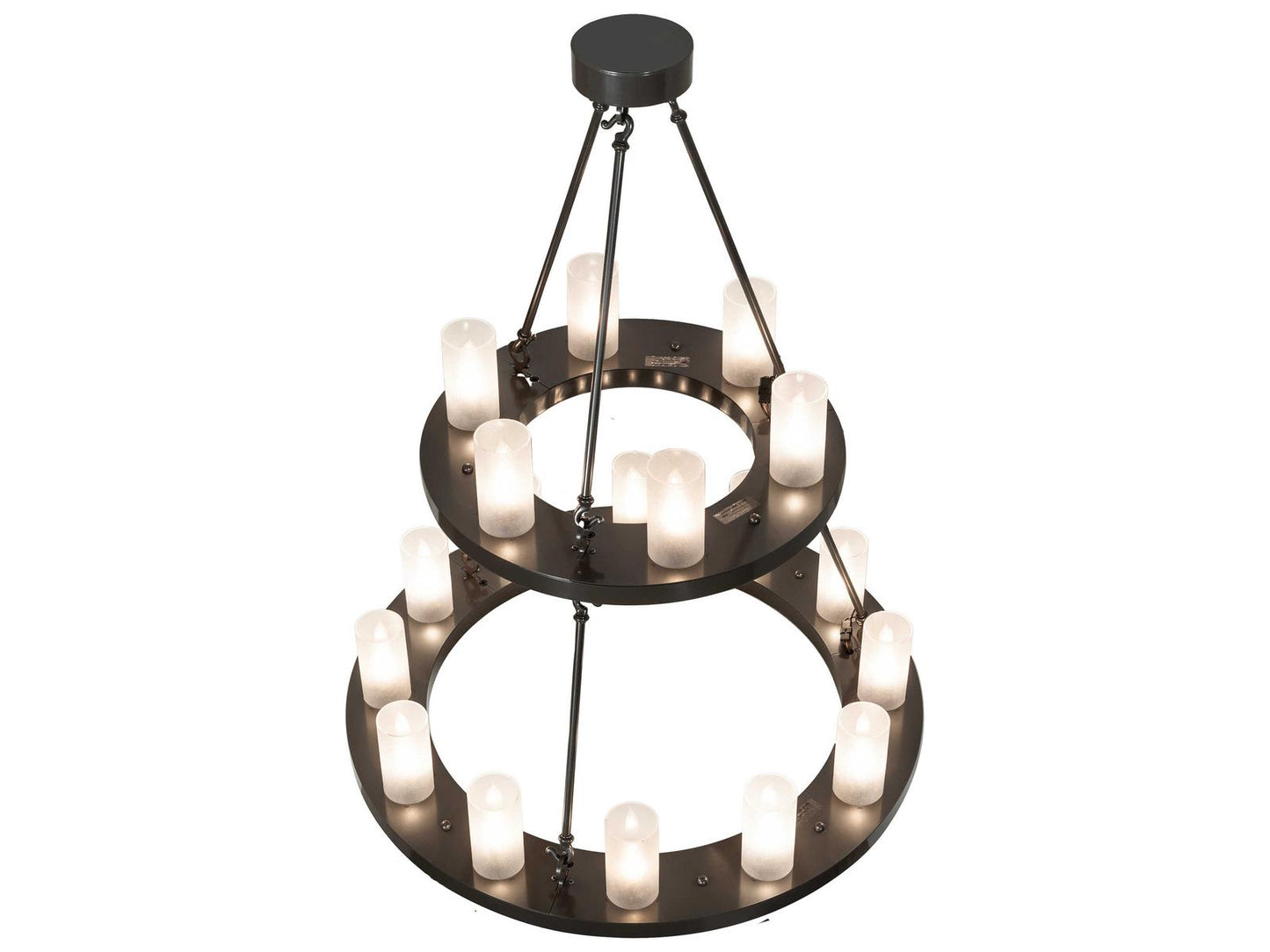 Meyda 18-Light Loxley Cylinder Tiered Chandelier in Oil Rubbed Bronze