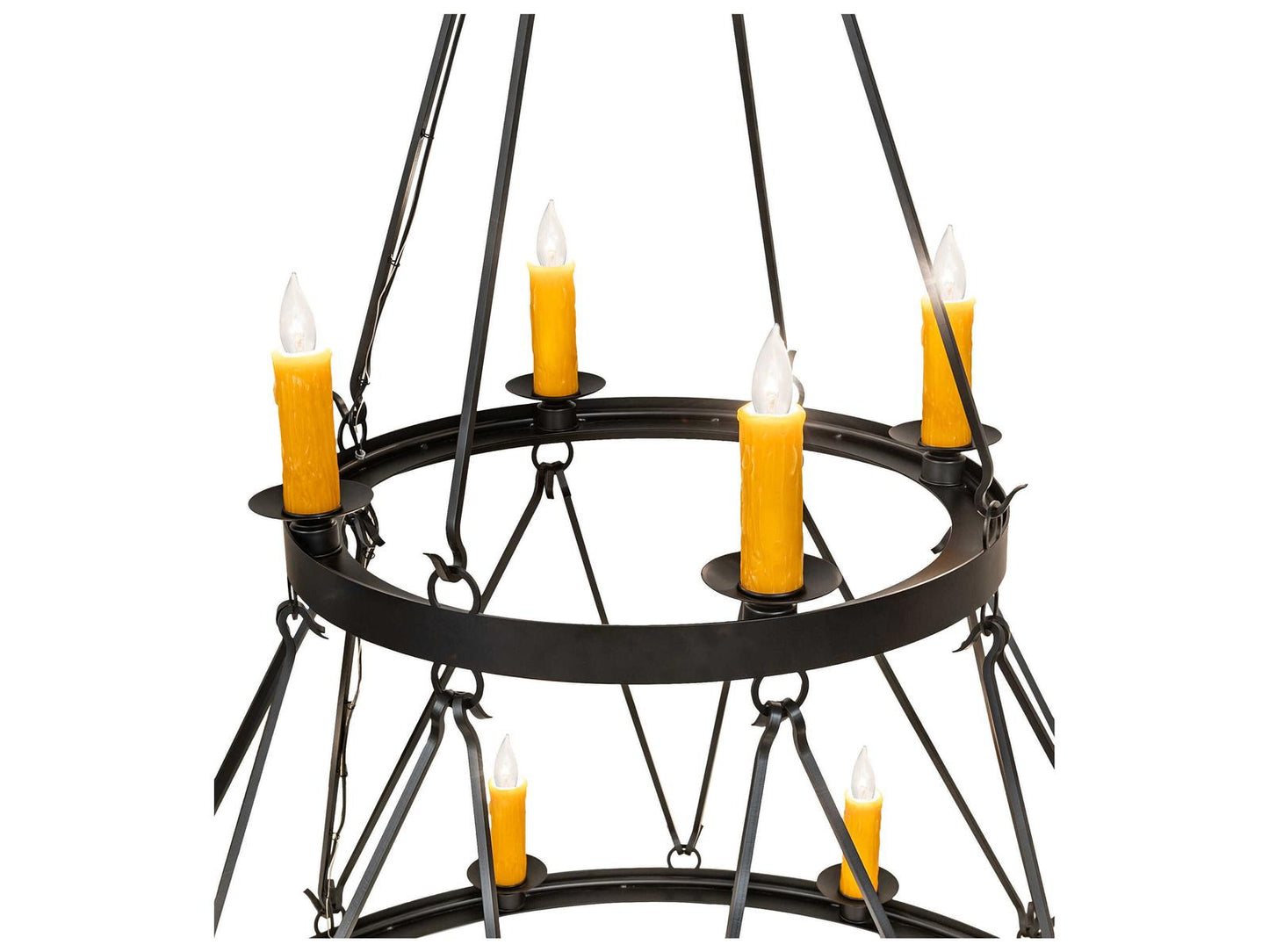 Meyda Lakeshore 12-Light Chandelier in Solar Black