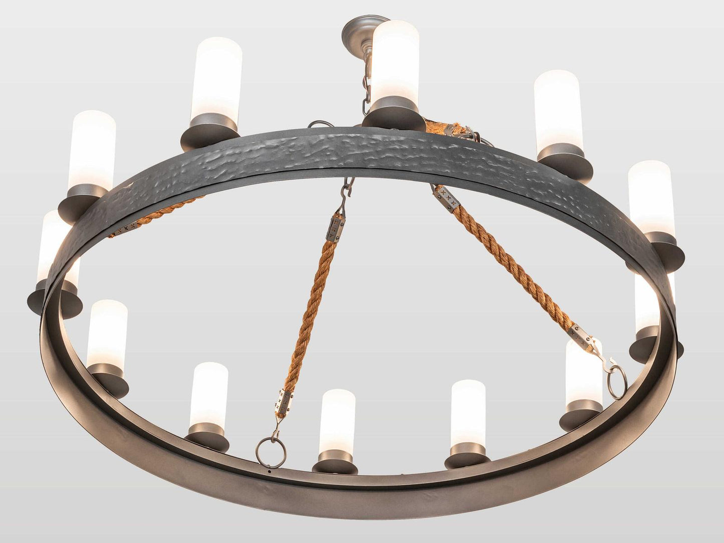 Meyda Costello 12-Light Chandelier in Blackened Pewter with Statuario Idalight