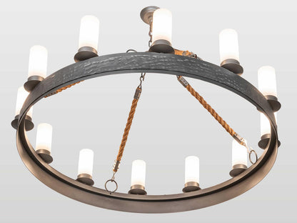 Meyda Costello 12-Light Chandelier in Blackened Pewter with Statuario Idalight