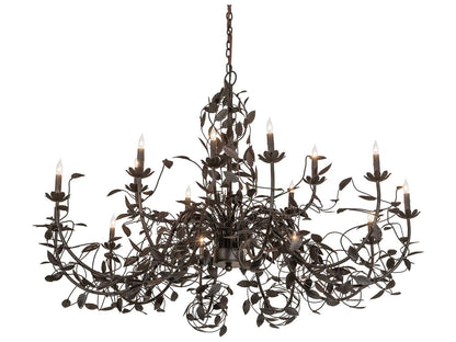 Meyda Pear Leaf 15-Light Chandelier in Oil Rubbed Bronze