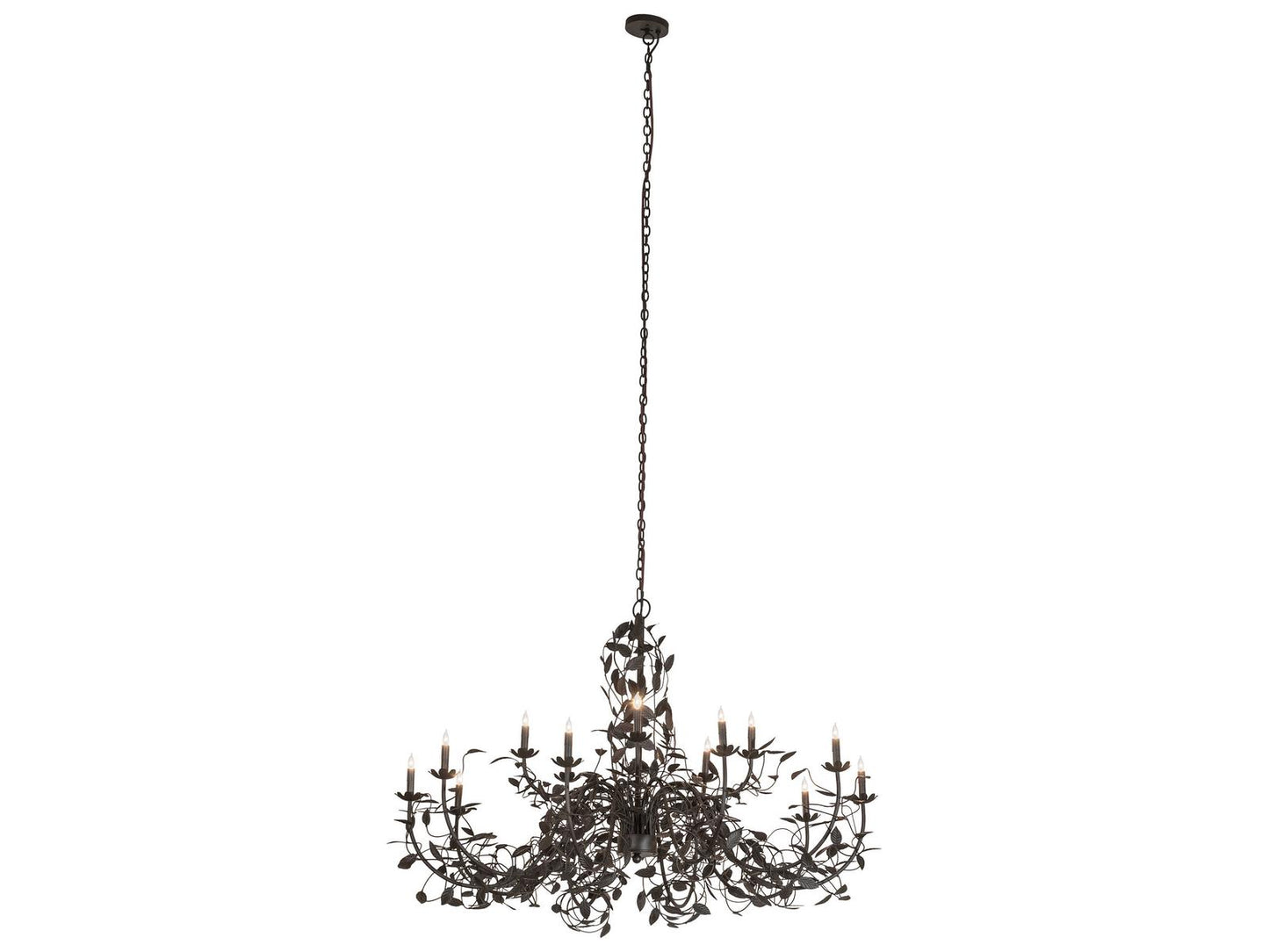Meyda Pear Leaf 15-Light Chandelier in Oil Rubbed Bronze