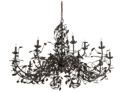 Meyda Pear Leaf 15-Light Chandelier in Oil Rubbed Bronze