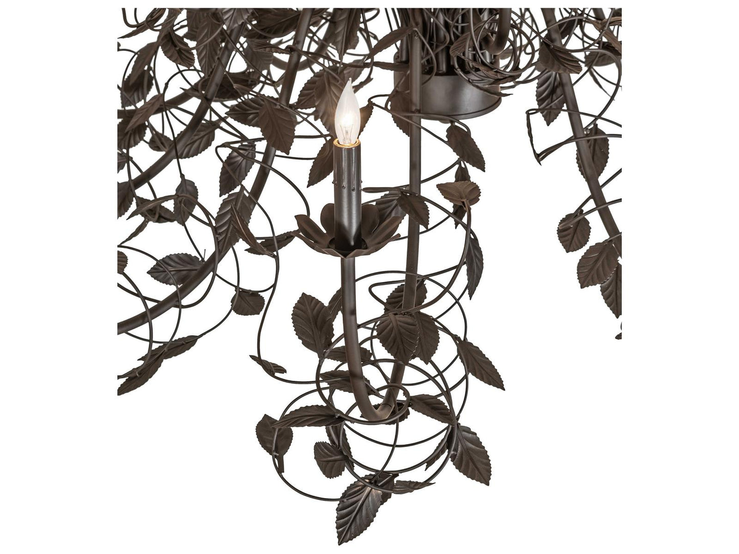 Meyda Pear Leaf 15-Light Chandelier in Oil Rubbed Bronze