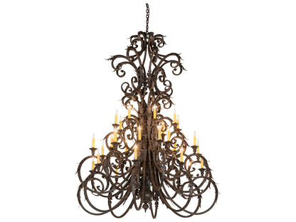 Meyda Serratina 32-Light Chandelier in Coffee Bean and Cajun Spice