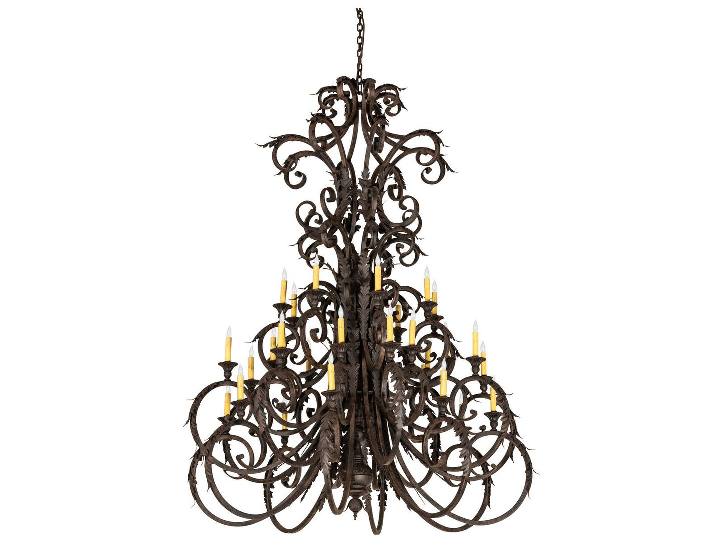 Meyda Serratina 32-Light Chandelier in Coffee Bean and Cajun Spice