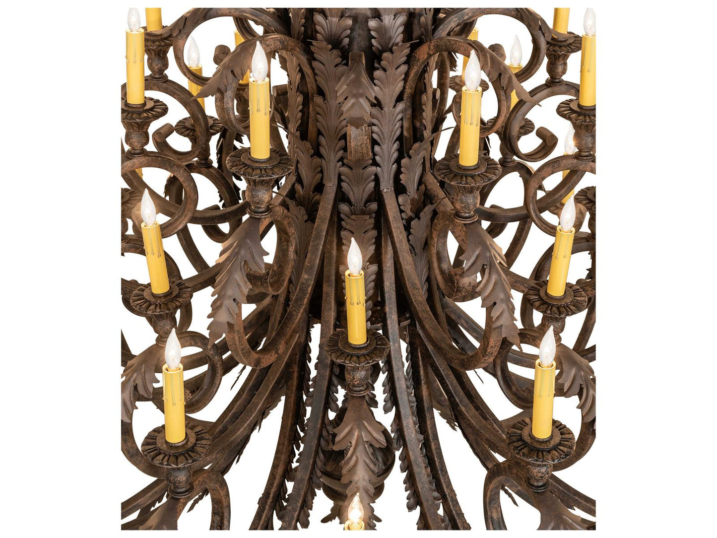 Meyda Serratina 32-Light Chandelier in Coffee Bean and Cajun Spice