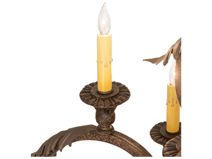 Meyda Serratina 32-Light Chandelier in Coffee Bean and Cajun Spice