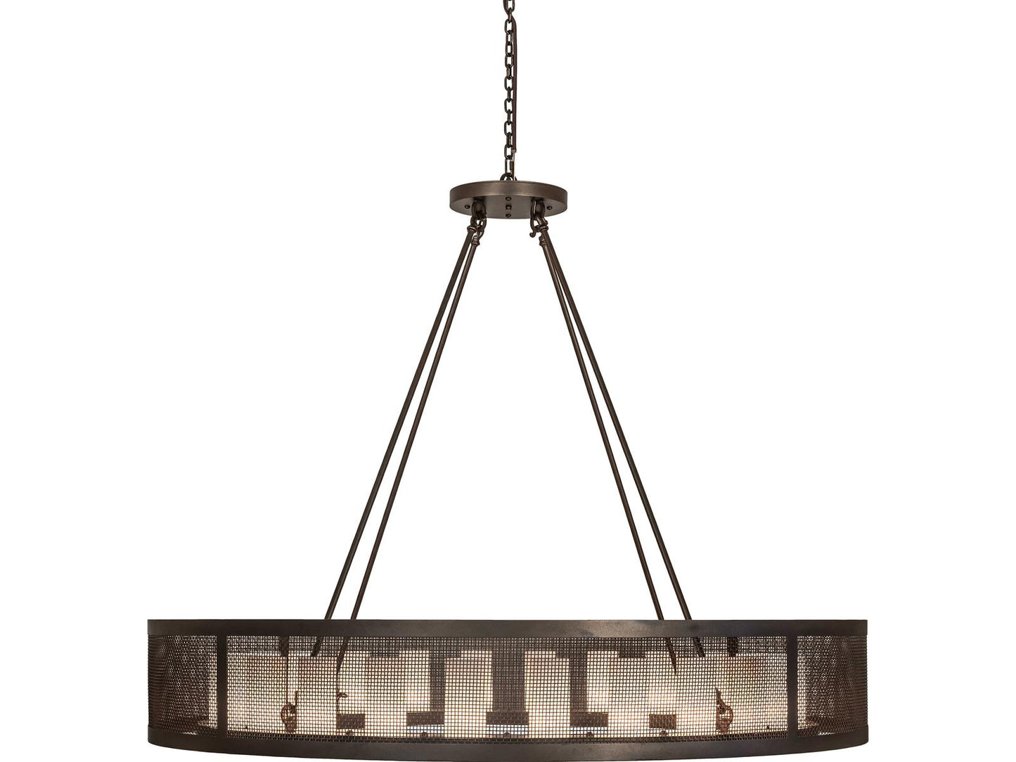 Meyda 24-Light Loxley Whitestone Idalight Cylinder Chandelier in Tyler Bronze