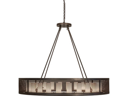 Meyda 24-Light Loxley Whitestone Idalight Cylinder Chandelier in Tyler Bronze