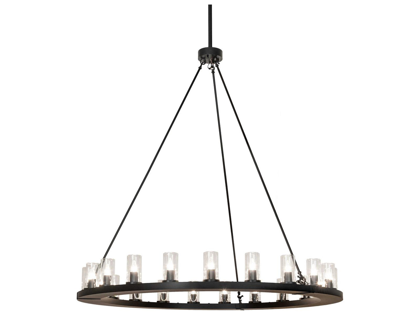 Meyda Loxley 21-Light Chandelier in Solar Black with Clear Glass