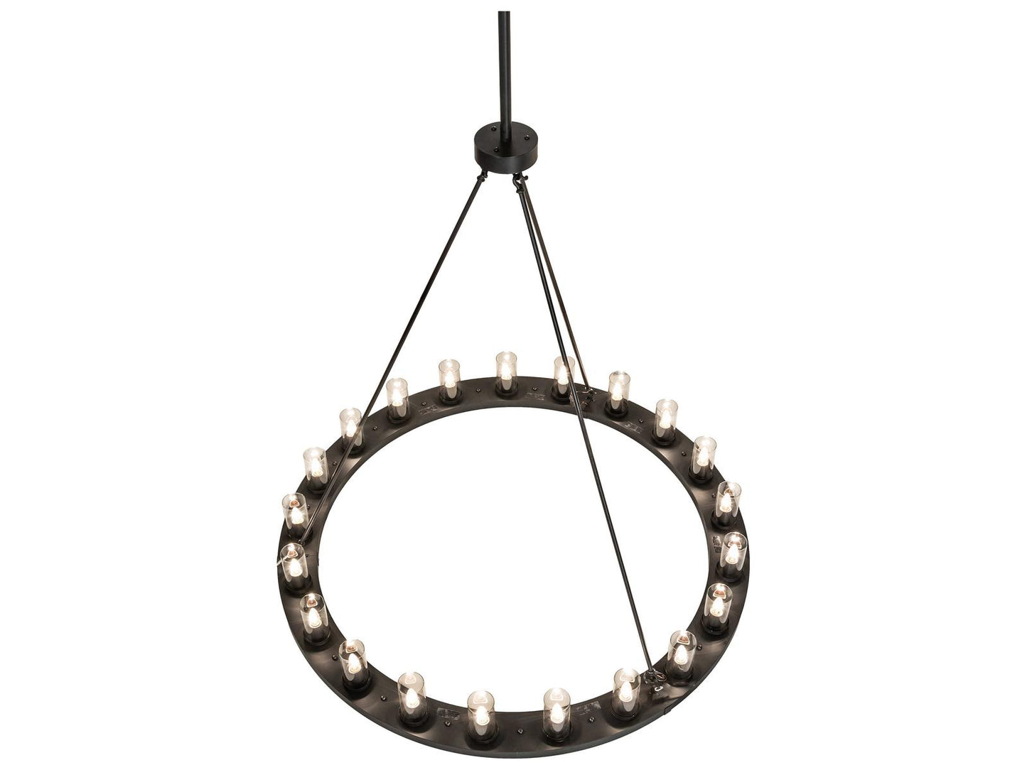 Meyda Loxley 21-Light Chandelier in Solar Black with Clear Glass