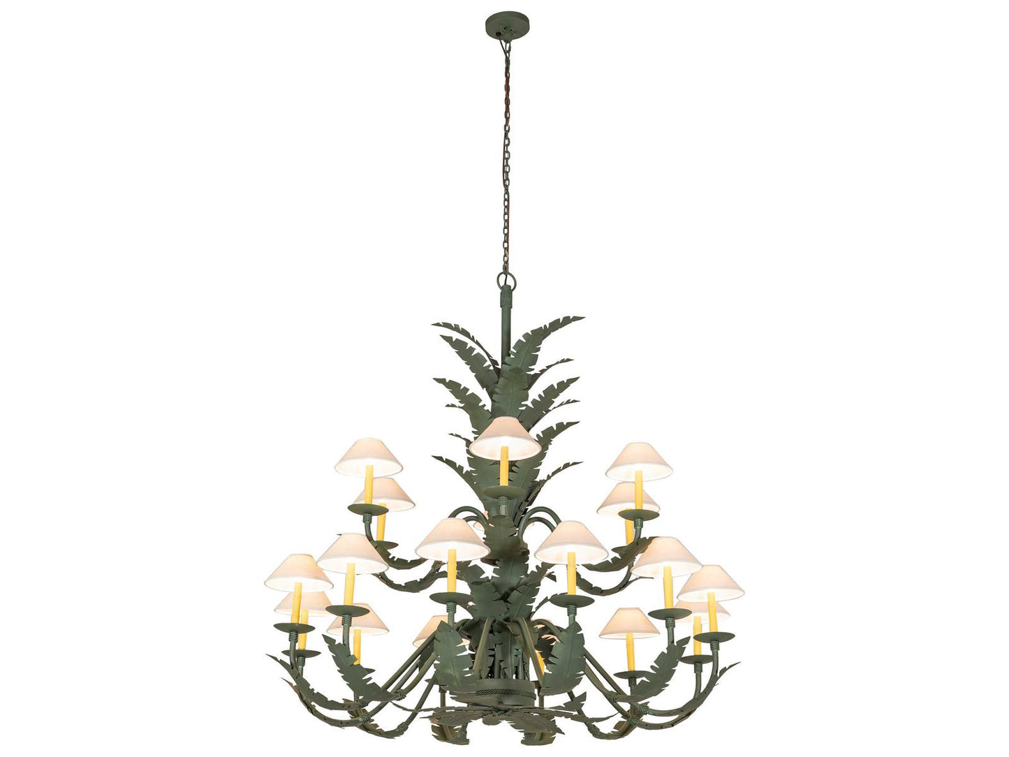 Meyda Tiki 18-Light Avocado Peel Chandelier