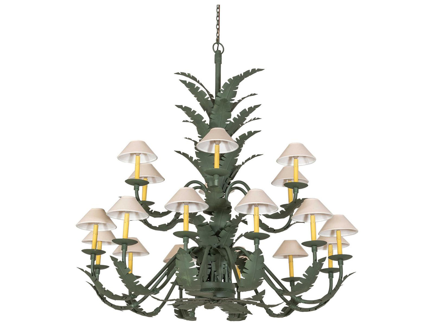 Meyda Tiki 18-Light Avocado Peel Chandelier