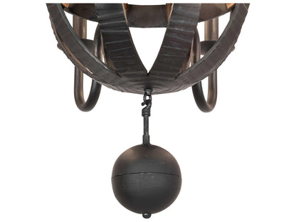 Meyda Barrel Stave Madera 8-Light Chandelier in Costello Black Charred Wood