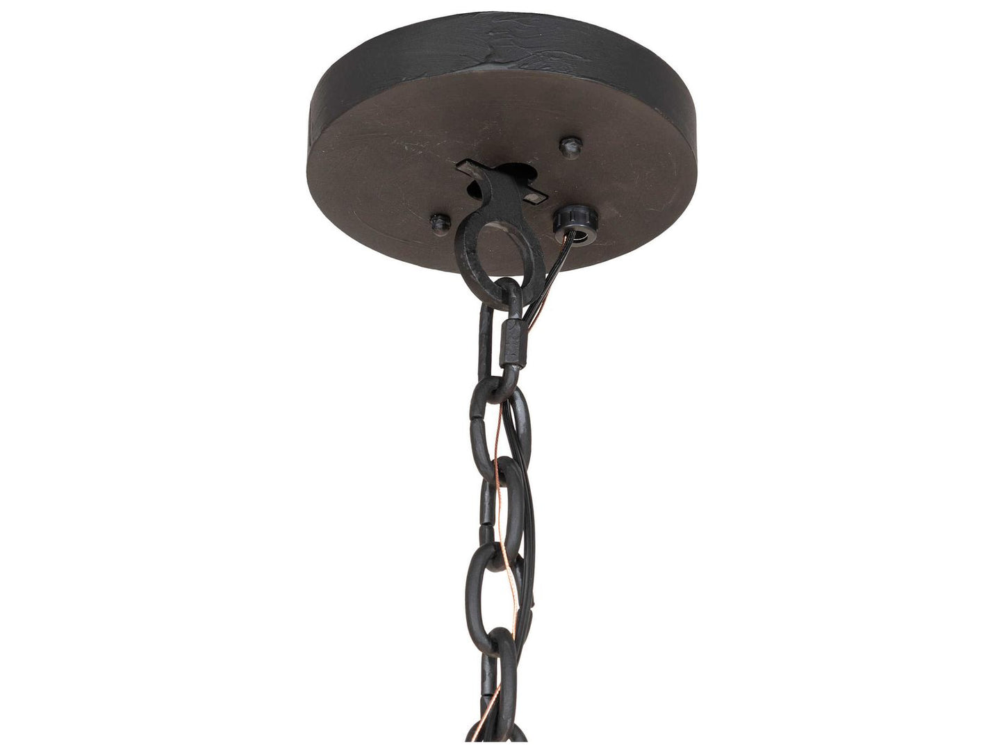 Meyda Barrel Stave Madera 8-Light Chandelier in Costello Black Charred Wood