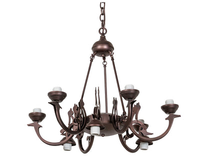 Meyda Mahogany Bronze 9-Light Chandelier in Mahogany Bronze