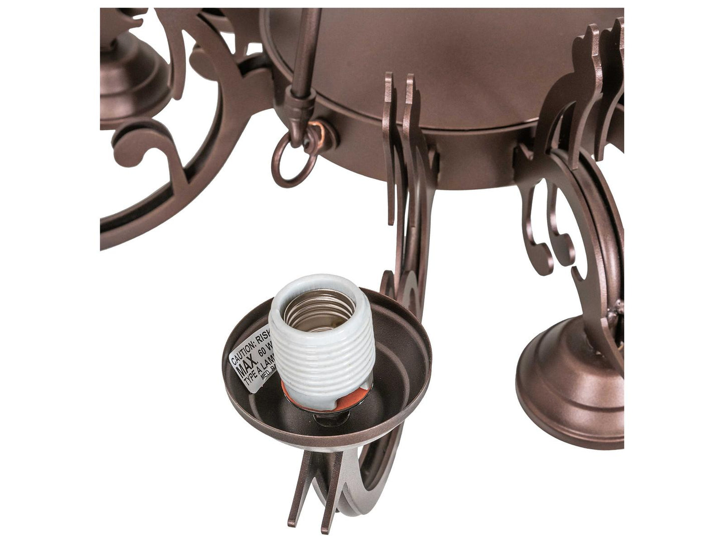 Meyda Mahogany Bronze 9-Light Chandelier in Mahogany Bronze