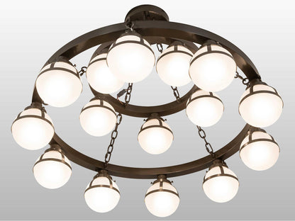 Meyda 15-Light Bola Chandelier in Castle Bronze with Idalight Orb Diffusers