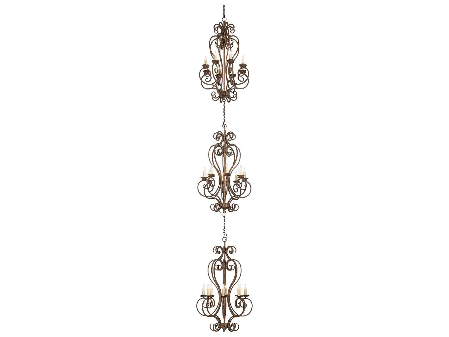 Meyda Fernando 24-Light Antiquity Bronze Traditional Tiered Chandelier