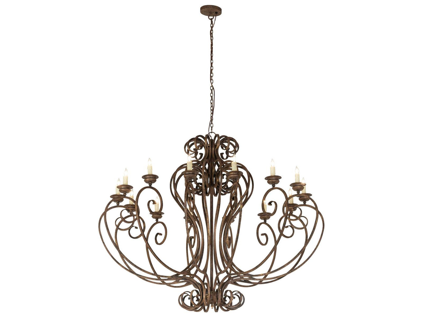 Meyda Fernando 14-Light Antiquity Bronze Traditional Chandelier