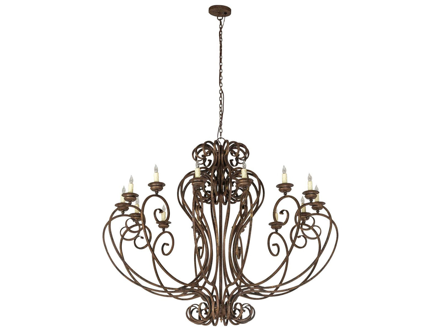 Meyda Fernando 14-Light Antiquity Bronze Traditional Chandelier