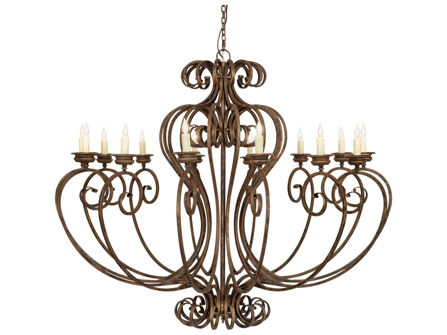 Meyda Fernando 14-Light Antiquity Bronze Traditional Chandelier