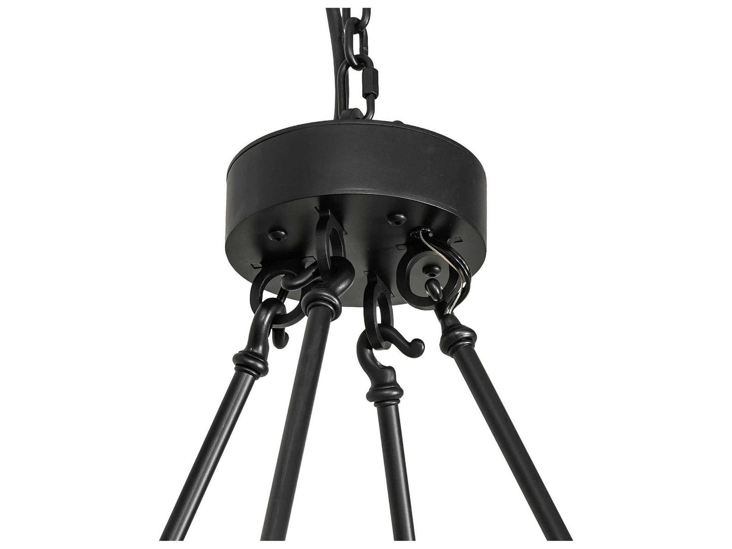 Meyda 24-Light Loxley Tiered Chandelier in Solar Black with Frosted Glass