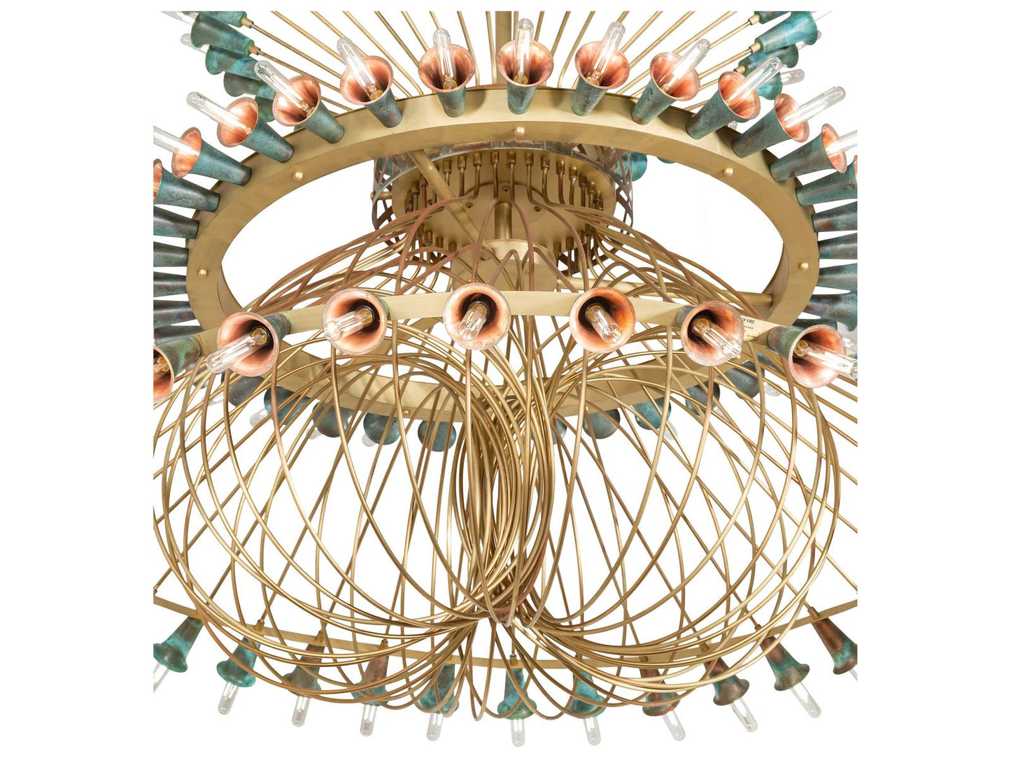 Meyda Coyle 108-Light Brushed Brass Goldtastic Chandelier