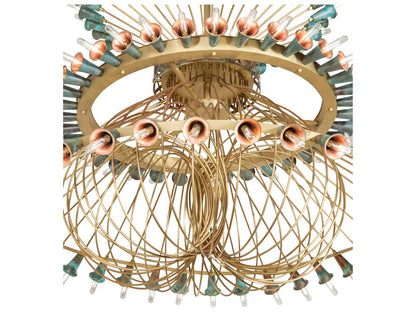 Meyda Coyle 108-Light Brushed Brass Goldtastic Chandelier