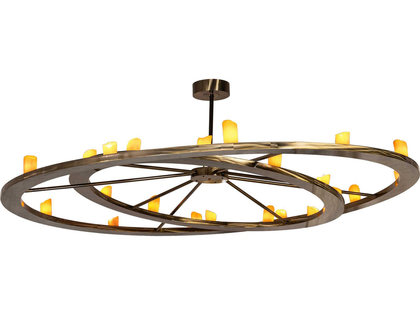 Meyda Donner 24-Light LED Chandelier in Brass