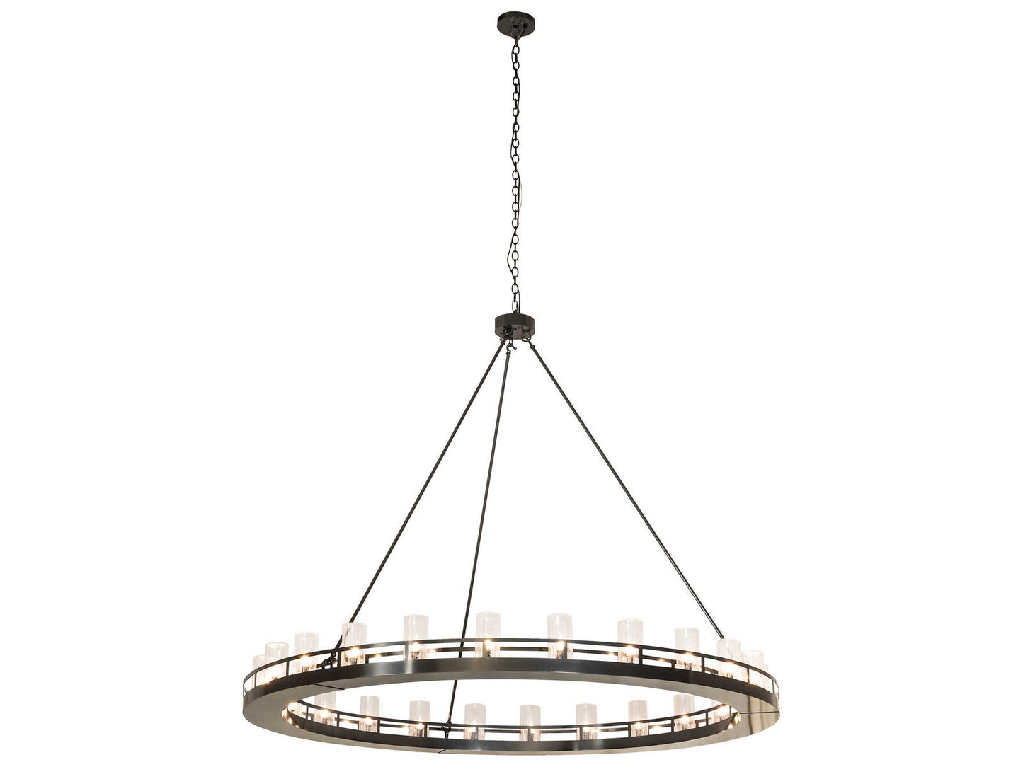 Meyda Barbury 24-Light Oil Rubbed Bronze Chandelier with Clear Seeded Glass