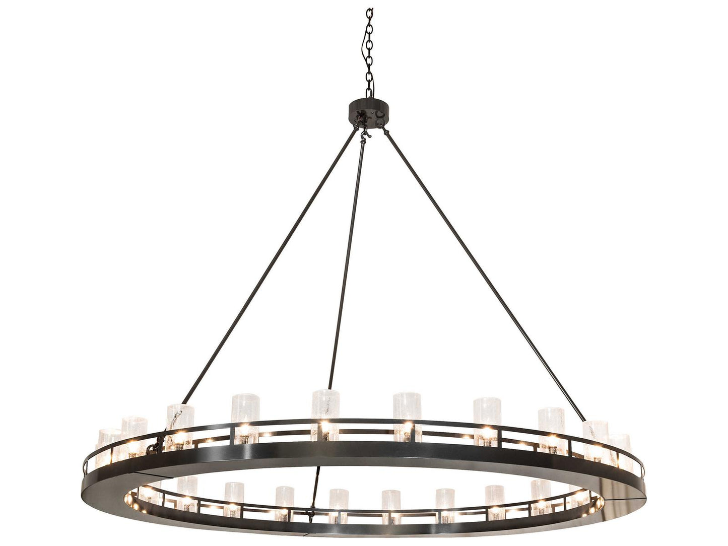Meyda Barbury 24-Light Oil Rubbed Bronze Chandelier with Clear Seeded Glass