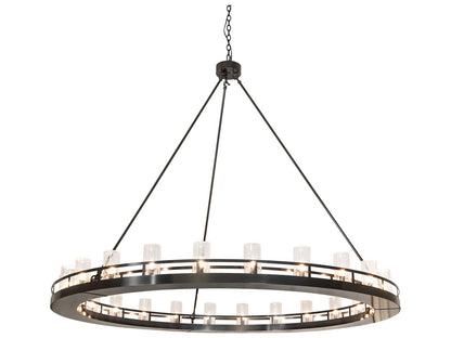 Meyda Barbury 24-Light Oil Rubbed Bronze Chandelier with Clear Seeded Glass
