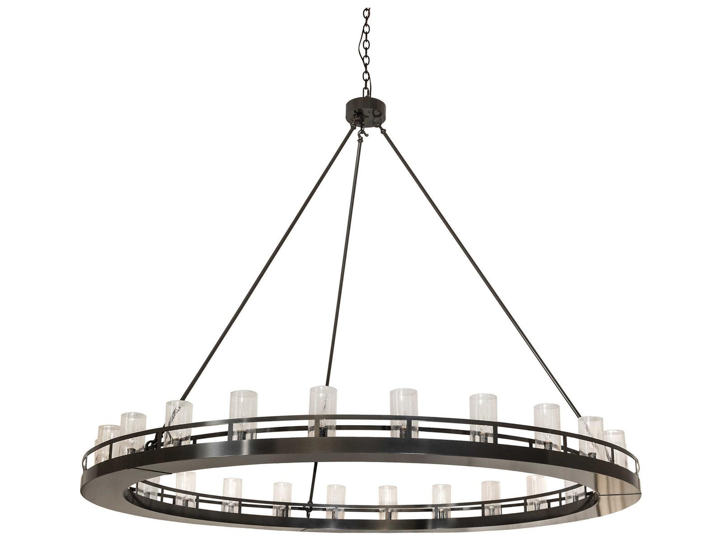 Meyda Barbury 24-Light Oil Rubbed Bronze Chandelier with Clear Seeded Glass