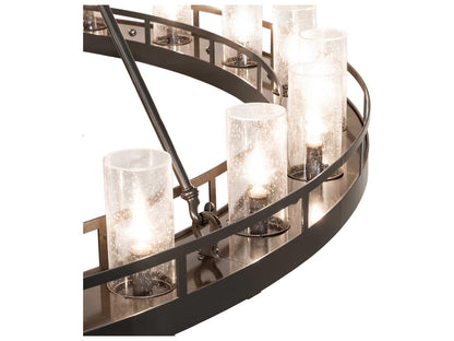 Meyda Barbury 24-Light Oil Rubbed Bronze Chandelier with Clear Seeded Glass