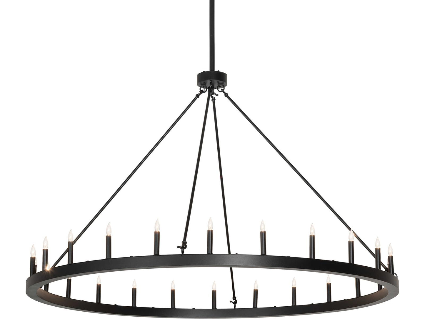 Meyda Loxley 24-Light Two-Tier Chandelier in Textured Black