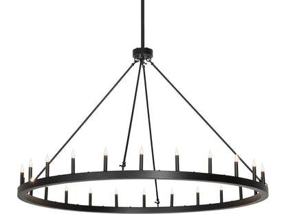 Meyda Loxley 24-Light Two-Tier Chandelier in Textured Black