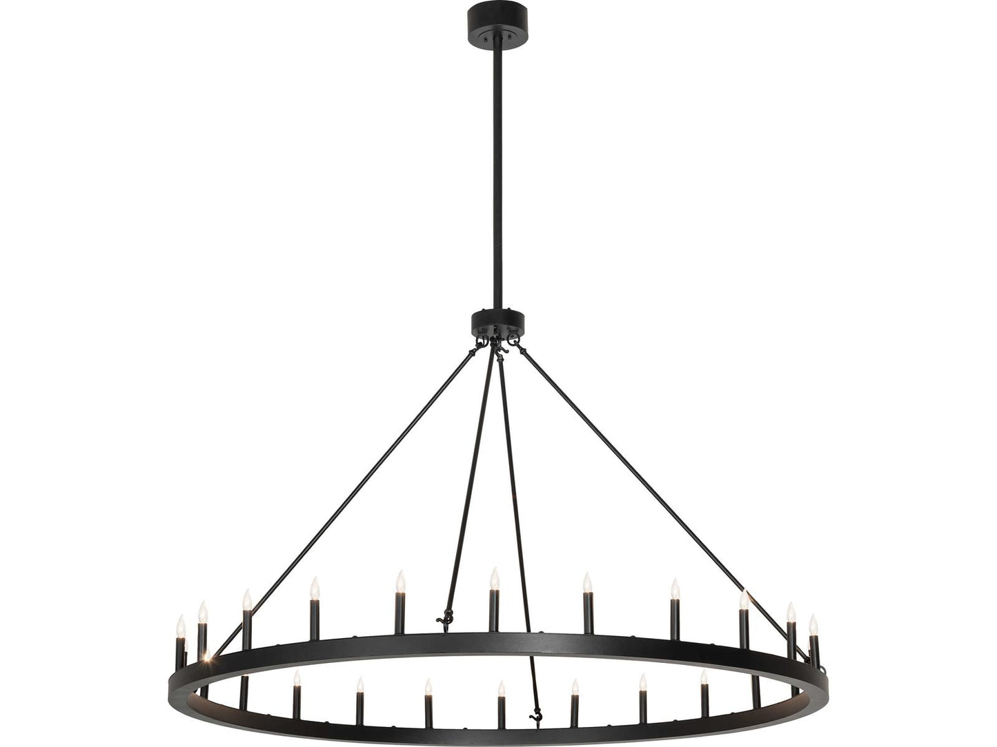 Meyda Loxley 24-Light Two-Tier Chandelier in Textured Black