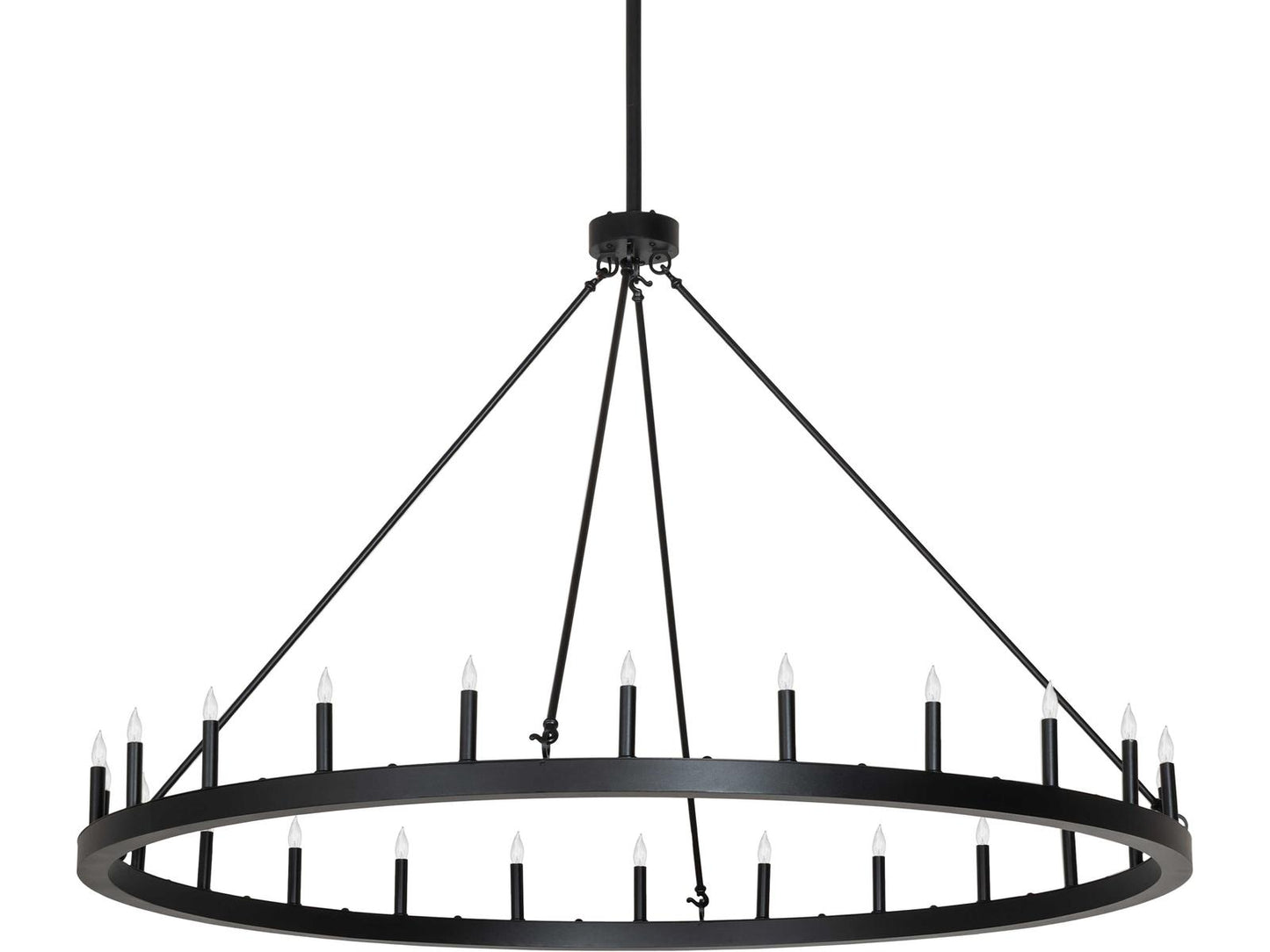 Meyda Loxley 24-Light Two-Tier Chandelier in Textured Black