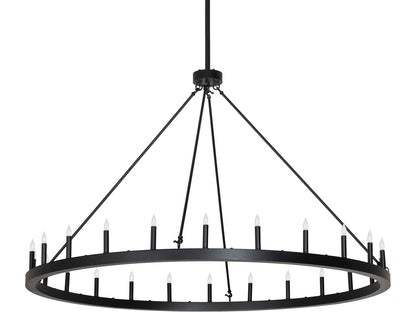 Meyda Loxley 24-Light Two-Tier Chandelier in Textured Black